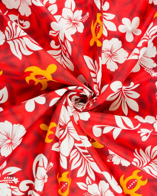 Polynesian fabric HONU Red - Tissushop